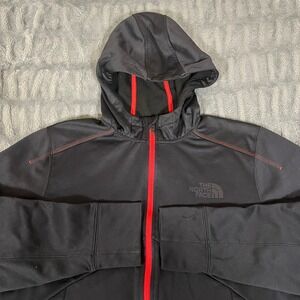 The North Face Mountain Athletics Black Polyester Full Zip Hoodie Jacket Mens M